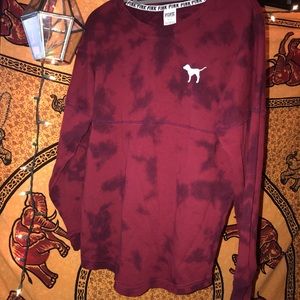 MAROON VS PINK CREWNECK SWEATSHIRT